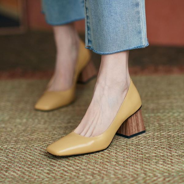 dress shoes 2021 square toe slip on women genuine leather shallow ladies spring autumn concise high heels size34-39, Black
dress shoes 2021 square toe slip on women genuine leather shallow ladies spring autumn concise high heels size34-39, Black