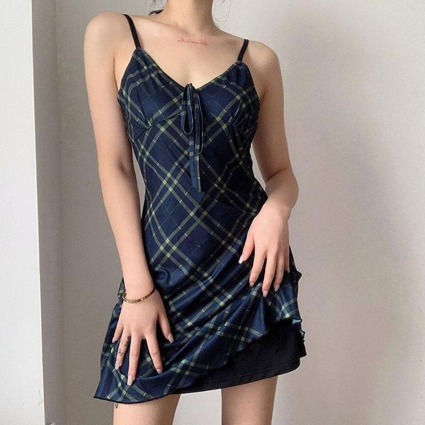 casual dresses vintage women's summer dress sling sleeveless bow knot v neck plaid printed girl lace-up mesh short mini a-line, Black;gray
casual dresses vintage women's summer dress sling sleeveless bow knot v neck plaid printed girl lace-up mesh short mini a-line, Black;gray