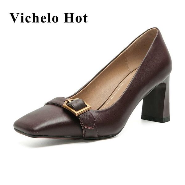 dress shoes vichelo european style genuine leather square toe high heels shallow modern mature young lady daily wear women pumps l58, Black
dress shoes vichelo european style genuine leather square toe high heels shallow modern mature young lady daily wear women pumps l58, Black
