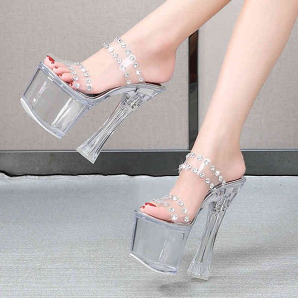 sandals women transparent slippers ladies rivet high heels brand party pole dancing platform quality t-stage plus size oayl, Black
sandals women transparent slippers ladies rivet high heels brand party pole dancing platform quality t-stage plus size oayl, Black