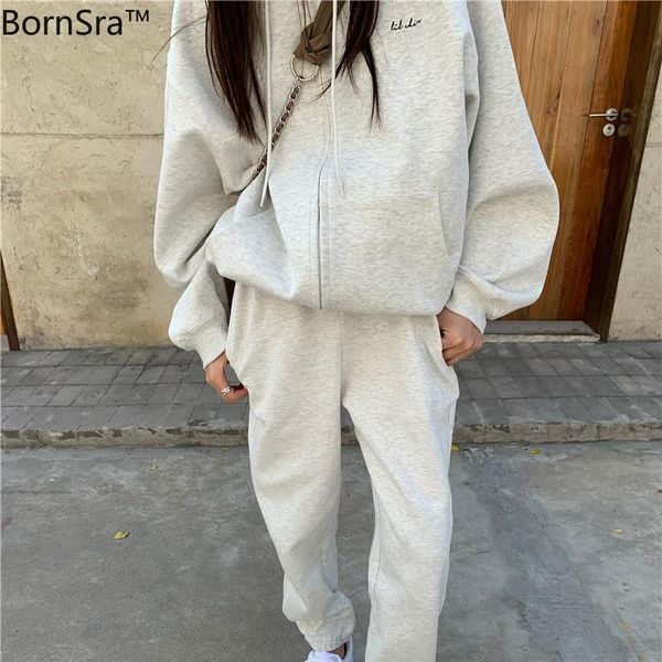 women's tracksuits bornsra women tacksuit loose sport suit zipper jacket outwear pants 2 piece set hooded coat spring autumn casual m01, Gray
women's tracksuits bornsra women tacksuit loose sport suit zipper jacket outwear pants 2 piece set hooded coat spring autumn casual m01, Gray