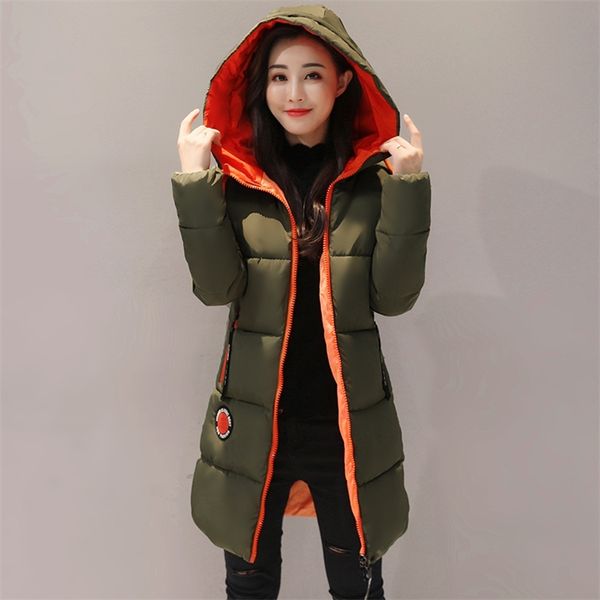 winter hooded thick woman's long jacket casual slim ladies coat with zipper female solid cotton padded jackets 210923, Black
winter hooded thick woman's long jacket casual slim ladies coat with zipper female solid cotton padded jackets 210923, Black