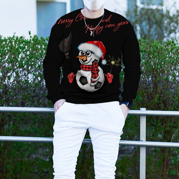 men's christmas 3d printing long sleeve hoodless sweater cute snowman santa pattern costume, White;black
men's christmas 3d printing long sleeve hoodless sweater cute snowman santa pattern costume, White;black