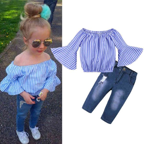 girl's dresses fashion striped t-shirt + jeans 2pcs clothes set girls strapless outfits denim pants clothing sets for kids costume roup, Red;yellow
girl's dresses fashion striped t-shirt + jeans 2pcs clothes set girls strapless outfits denim pants clothing sets for kids costume roup, Red;yellow