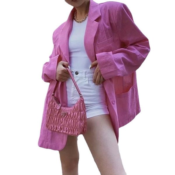 women's suits & blazers women 2021 autumn temperament single-breasted suit loose jacket medium-length thin pink casual donsignet, White;black
women's suits & blazers women 2021 autumn temperament single-breasted suit loose jacket medium-length thin pink casual donsignet, White;black