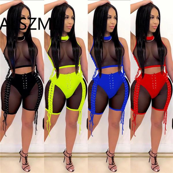 women's tracksuits young party women fashion hanging neck sleeveless mesh crop and short 2 pieces set tight club lady, Gray
women's tracksuits young party women fashion hanging neck sleeveless mesh crop and short 2 pieces set tight club lady, Gray