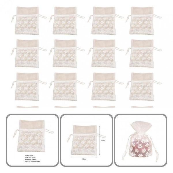 storage bags white 20pcs reliable lace flower decor drawstring gift pouch gauze bag eco-friendly for party
storage bags white 20pcs reliable lace flower decor drawstring gift pouch gauze bag eco-friendly for party