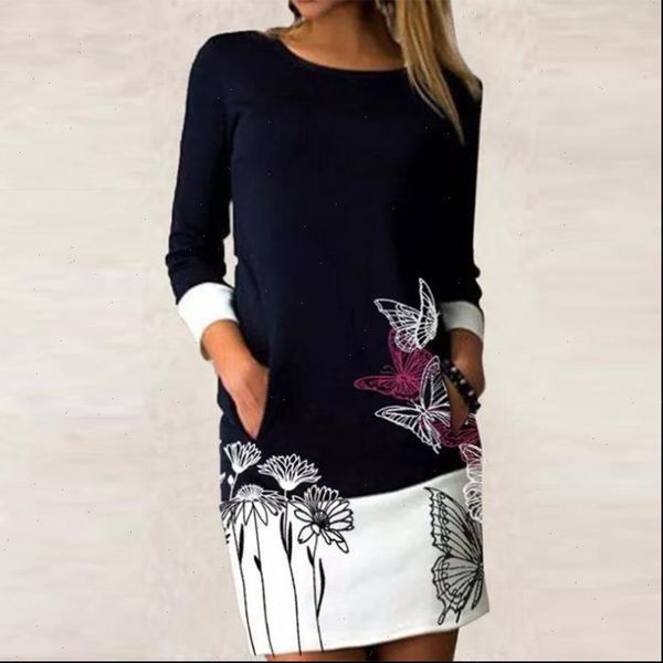women dress spring floral print patchwork casual o neck long sleeve straight dresses female loose vintage vestidos, Black;gray
women dress spring floral print patchwork casual o neck long sleeve straight dresses female loose vintage vestidos, Black;gray