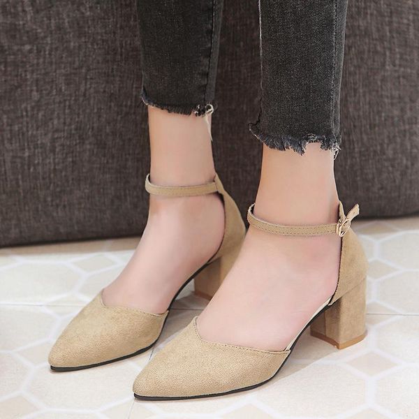 plus size 35-44 women dress shoes high heels flock ankle strap woman chunky heel sandals pointed toe ladies shoe 7711l, Black
plus size 35-44 women dress shoes high heels flock ankle strap woman chunky heel sandals pointed toe ladies shoe 7711l, Black