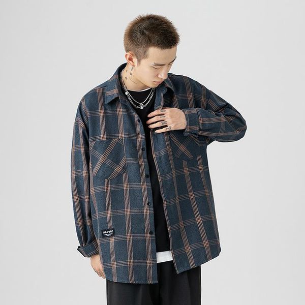 men's casual shirts tooling shirt long-sleeved autumn couple plaid male loose contrast color versatile jacket, White;black
men's casual shirts tooling shirt long-sleeved autumn couple plaid male loose contrast color versatile jacket, White;black