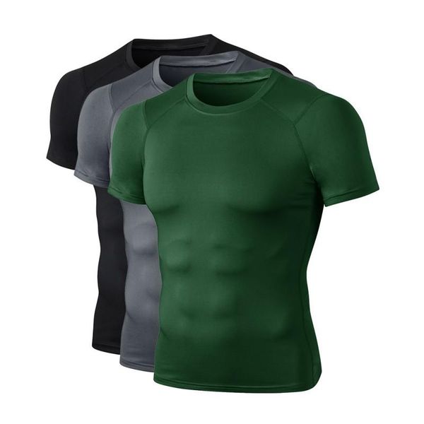 men's t-shirts pro fitness short-sleeved running training sportswear high-elastic sweating quick-drying t-shirt for daily sports, White;black
men's t-shirts pro fitness short-sleeved running training sportswear high-elastic sweating quick-drying t-shirt for daily sports, White;black