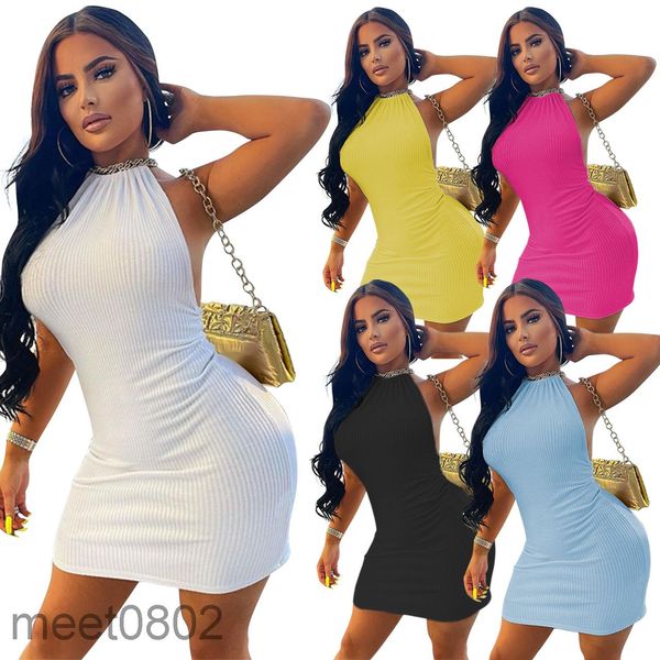 women dresses 2021 spring and summer women's designer fashion slim halter tie simple solid color suspender sleeveless short skirt, Black;gray
women dresses 2021 spring and summer women's designer fashion slim halter tie simple solid color suspender sleeveless short skirt, Black;gray
