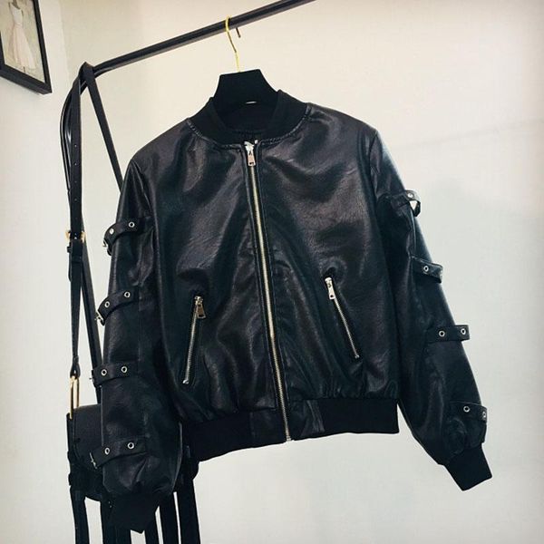 women's leather & faux autumn short loose plus size black pu jacket for women stand collar casual fashion motorcycle ropa mujer
women's leather & faux autumn short loose plus size black pu jacket for women stand collar casual fashion motorcycle ropa mujer