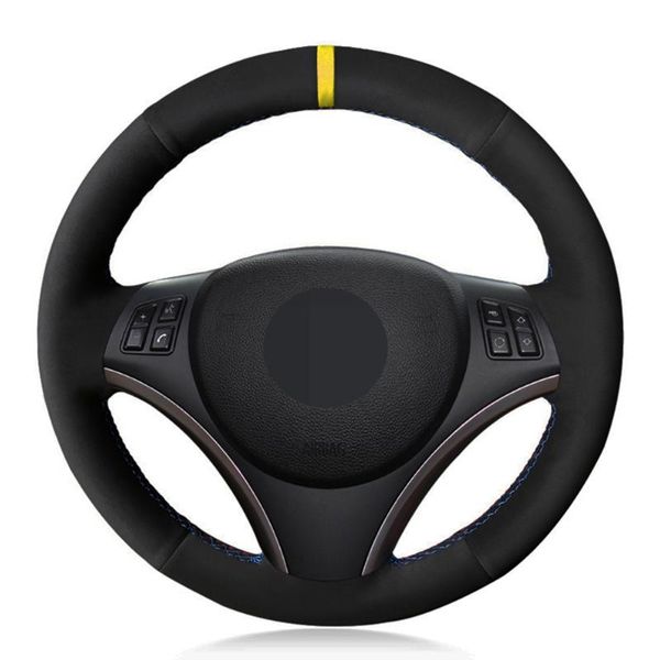 car steering wheel cover diy hand-stitched black soft suede for e90 e91 e92 e93 x1 e84 e87 e81 e82 e88 accessories covers
car steering wheel cover diy hand-stitched black soft suede for e90 e91 e92 e93 x1 e84 e87 e81 e82 e88 accessories covers