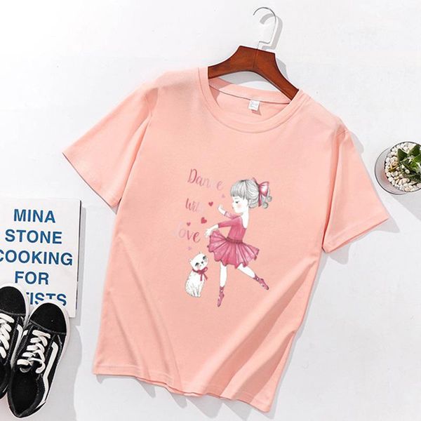 s-3xl dance girl cat printed cotton spandex soft t shirt women shirts o neck short sleeve summer t-shirt casual pink tshirt women's, White
s-3xl dance girl cat printed cotton spandex soft t shirt women shirts o neck short sleeve summer t-shirt casual pink tshirt women's, White