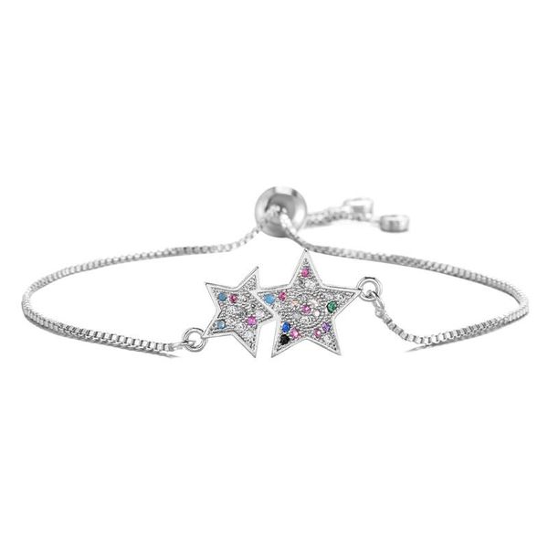 charm bracelets buy lovely double star bracelet for women girl colourful cz stone mix pave setting jewelry wholesale, Golden;silver
charm bracelets buy lovely double star bracelet for women girl colourful cz stone mix pave setting jewelry wholesale, Golden;silver