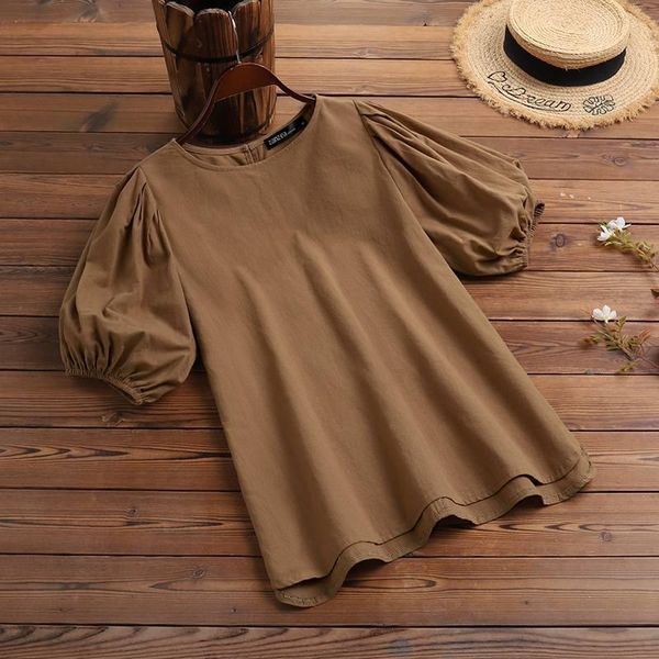 women's blouses & shirts summer puff sleeve solid blouse women fashion blusas casual o neck party overszied chemise elegant ol w, White
women's blouses & shirts summer puff sleeve solid blouse women fashion blusas casual o neck party overszied chemise elegant ol w, White