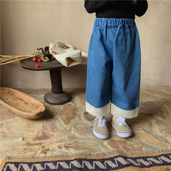 trousers korean children wear girls jeans 2021 autumn flanging wide leg pants toddler kids denim long, Blue
trousers korean children wear girls jeans 2021 autumn flanging wide leg pants toddler kids denim long, Blue