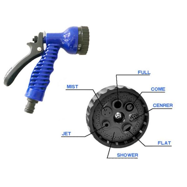 25ft-100ft super durable expandable garden hose watering hoses pipe with spray gun car wash magic flexible water equipments