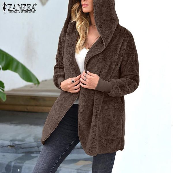 zanzea long sleeve outwears fashion women's autumn fluffy coats solid hooded jackets female lapel open front plus size nkld, Black;brown
zanzea long sleeve outwears fashion women's autumn fluffy coats solid hooded jackets female lapel open front plus size nkld, Black;brown