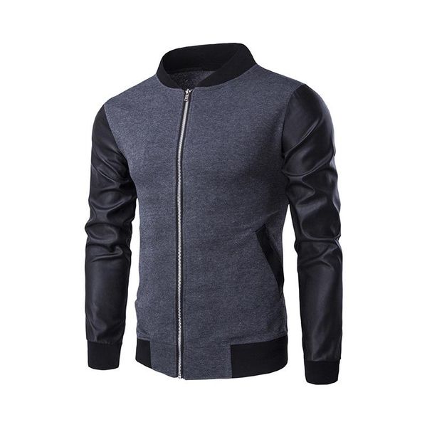 men's jackets jacket 21 autumn long sleeve stand collar slim fit color matching casual pu leather baseball suit trendy wear, Black;brown
men's jackets jacket 21 autumn long sleeve stand collar slim fit color matching casual pu leather baseball suit trendy wear, Black;brown