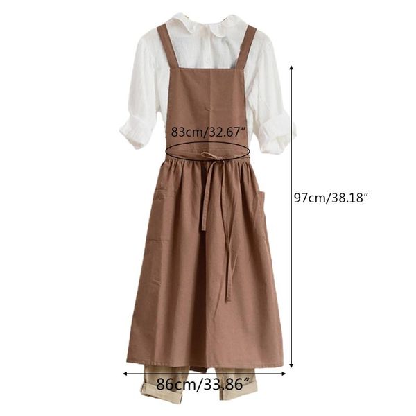 aprons women cotton linen cross back apron japanese housework baking wrap florist dress
aprons women cotton linen cross back apron japanese housework baking wrap florist dress