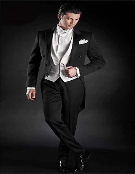 men's suits & blazers wholesale- classic black satin tail coat groom tuxedos groomsman custom made man suit handsome tailcoat (jacket+p, White;black
men's suits & blazers wholesale- classic black satin tail coat groom tuxedos groomsman custom made man suit handsome tailcoat (jacket+p, White;black