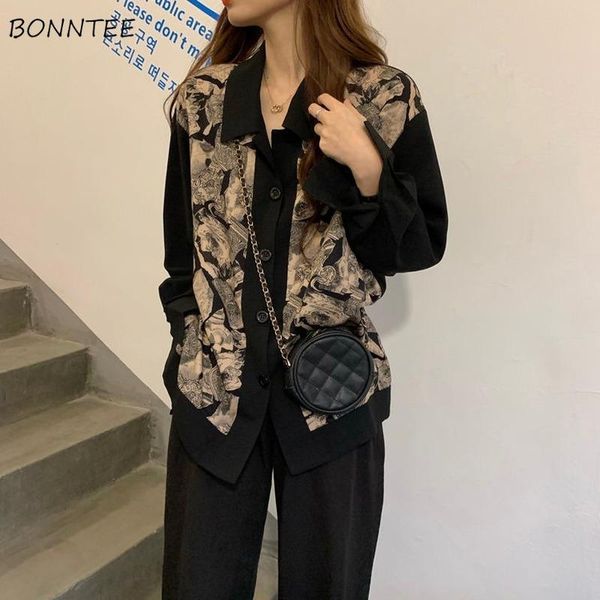 women's blouses & shirts women turn-down collar design patchwork single breasted streetwear retro long sleeve korean style harajuku fas, White
women's blouses & shirts women turn-down collar design patchwork single breasted streetwear retro long sleeve korean style harajuku fas, White