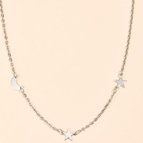chains simple star moon necklace clavicle chain fashion jewelry for women, Silver
chains simple star moon necklace clavicle chain fashion jewelry for women, Silver