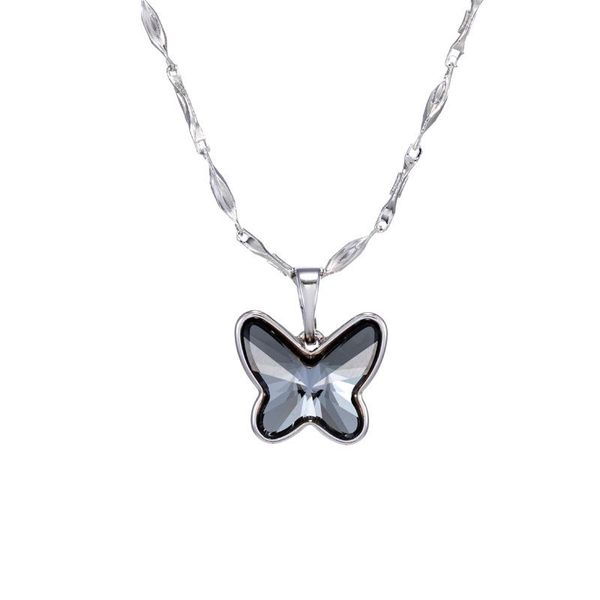 pendant necklaces korean super fairy girl fantasy glass crystal black pink butterfly necklace female clavicle chain, Silver
pendant necklaces korean super fairy girl fantasy glass crystal black pink butterfly necklace female clavicle chain, Silver