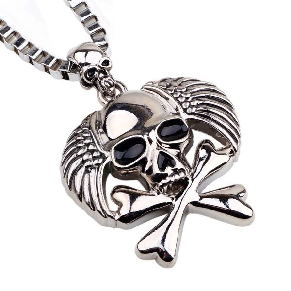 vintage silver color alloy flying pirate skull pendant necklace punk rock men's jewelry brother gift necklaces
vintage silver color alloy flying pirate skull pendant necklace punk rock men's jewelry brother gift necklaces