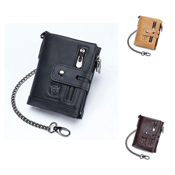 wallets bullcaptain rfid genuine leather men wallet coin purse small mini card holder chain male walet pocket, Red;black
wallets bullcaptain rfid genuine leather men wallet coin purse small mini card holder chain male walet pocket, Red;black