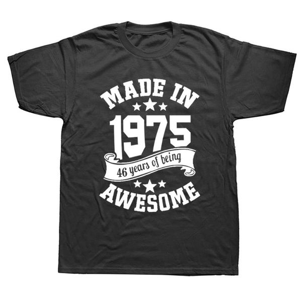 made in 1975 46 years awesome 46th birthday t-shirt mens short sleeves oversized streetwear hip hop printed t shirts tees men's t-shirt, White;black
made in 1975 46 years awesome 46th birthday t-shirt mens short sleeves oversized streetwear hip hop printed t shirts tees men's t-shirt, White;black