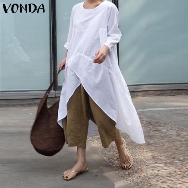 women's blouses & shirts women blouse vonda autumn long sleeve casual loose o neck asymmetrical tunic ladie plus size blusas femininas, White
women's blouses & shirts women blouse vonda autumn long sleeve casual loose o neck asymmetrical tunic ladie plus size blusas femininas, White