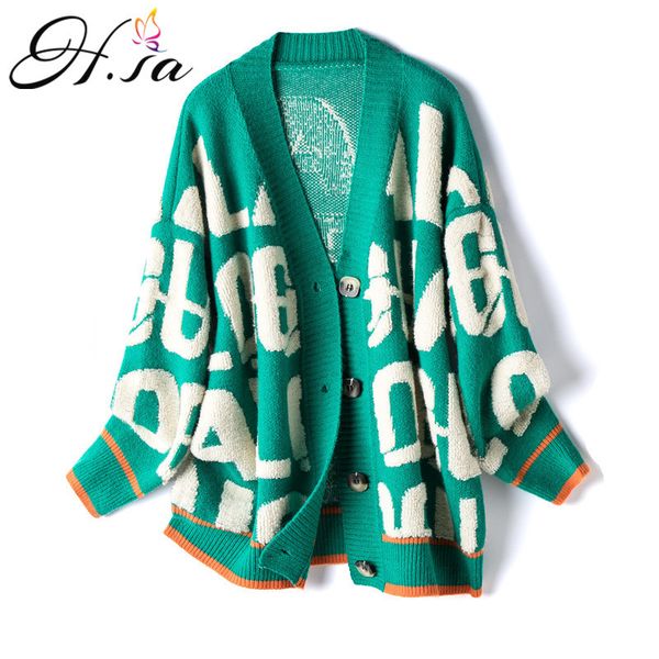 h.sa women casual cardigans long sleeve letters caridgan female knitted jacket appliques oversized sweater coats 210417, White;black
h.sa women casual cardigans long sleeve letters caridgan female knitted jacket appliques oversized sweater coats 210417, White;black