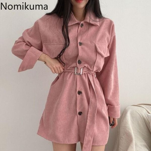 nomikuma dress women autumn winter korean style solid color single breasted long sleeve mini dresses slim waist vestidos casual, Black;gray
nomikuma dress women autumn winter korean style solid color single breasted long sleeve mini dresses slim waist vestidos casual, Black;gray