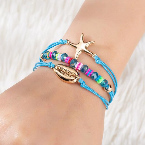 layered rope chain colorful crystal beads charm bracelet for women sea shell starfish bracelets girls wristband hand jewelry, Golden;silver
layered rope chain colorful crystal beads charm bracelet for women sea shell starfish bracelets girls wristband hand jewelry, Golden;silver