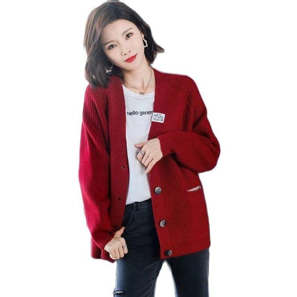 women's knits & tees 2021 spring and autumn coat large size with women cardigan sweater loose lazy wind pocket, White
women's knits & tees 2021 spring and autumn coat large size with women cardigan sweater loose lazy wind pocket, White
