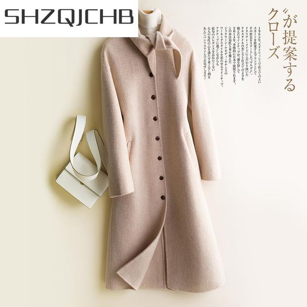 women's wool & blends shzq 2021 women sided 100% coat female plaid woolen winter jackets korean long clothes spring autumn overcoat lwl, Black
women's wool & blends shzq 2021 women sided 100% coat female plaid woolen winter jackets korean long clothes spring autumn overcoat lwl, Black