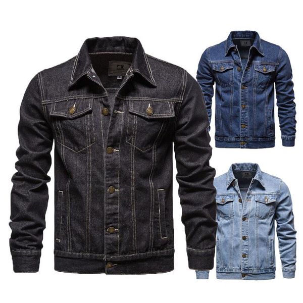 men's jackets mens single-breasted turndown collar denim coats casual plus size jeans autumn slim pockets jacket, Black;brown
men's jackets mens single-breasted turndown collar denim coats casual plus size jeans autumn slim pockets jacket, Black;brown