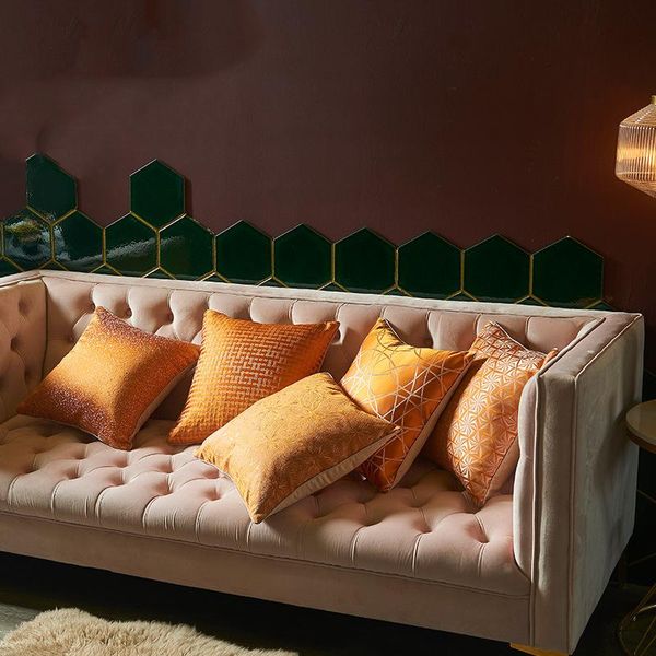 45x45cm modern orange color satin cushion cover pillowcase geometric jacquard throw pillow case waist cushion/decorative
45x45cm modern orange color satin cushion cover pillowcase geometric jacquard throw pillow case waist cushion/decorative