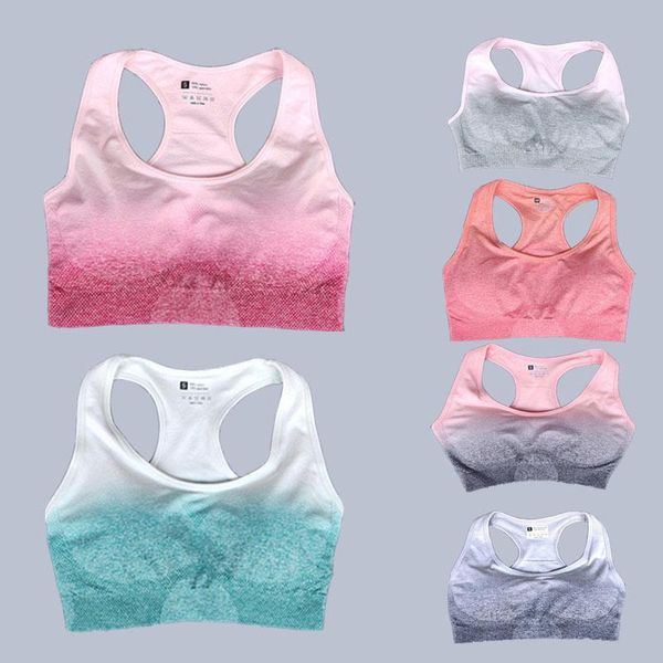 women ombre fitness yoga bra workout sportswear seamless gradient sports wear running gym training female push up crop outfit
women ombre fitness yoga bra workout sportswear seamless gradient sports wear running gym training female push up crop outfit