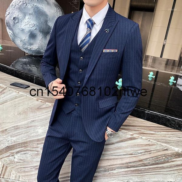 suit men's three piece korean bridegroom wedding dress slim stripe suits & blazers, White;black
suit men's three piece korean bridegroom wedding dress slim stripe suits & blazers, White;black