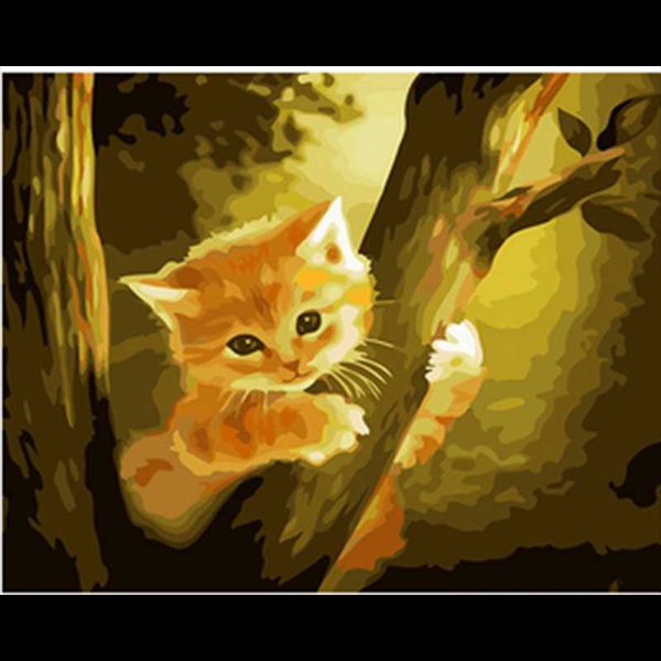 paintings selilali painting by numbers cat climb a tree animal oil pictures number for adults home decorati 
paintings selilali painting by numbers cat climb a tree animal oil pictures number for adults home decorati