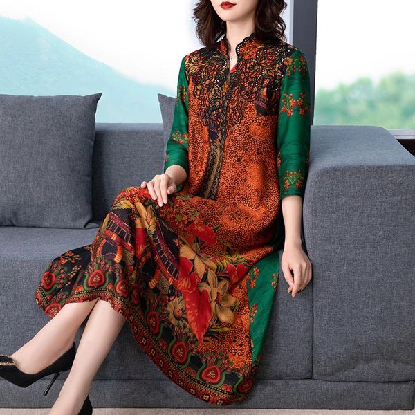 casual dresses 2021 boho vintage print mulberry silk midi summer loose 4xl plus size dress elegant women bodycon party vestidos, Black;gray
casual dresses 2021 boho vintage print mulberry silk midi summer loose 4xl plus size dress elegant women bodycon party vestidos, Black;gray