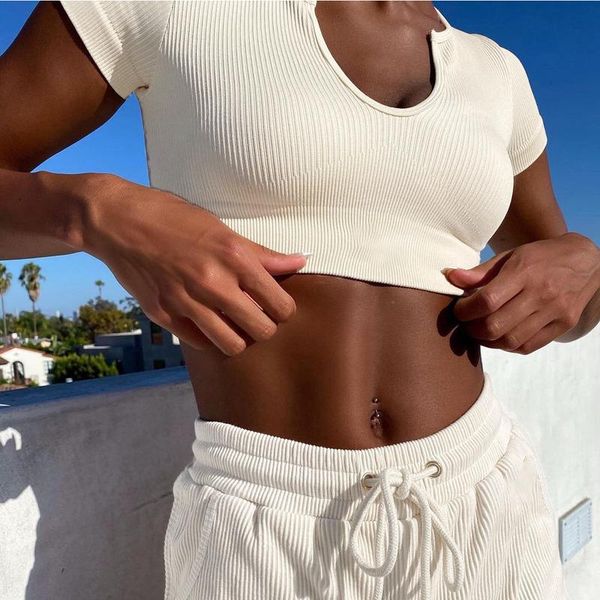 ribbed cropped women running sport shirts short sleeves blouses fitness gym workout t-shirts sportswear yoga outfit
ribbed cropped women running sport shirts short sleeves blouses fitness gym workout t-shirts sportswear yoga outfit