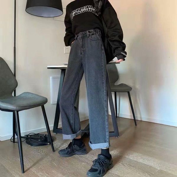 vintage high waist jeans women wide leg denim trousers simple all-match loose fashion harajuku womens chic casual, Blue
vintage high waist jeans women wide leg denim trousers simple all-match loose fashion harajuku womens chic casual, Blue