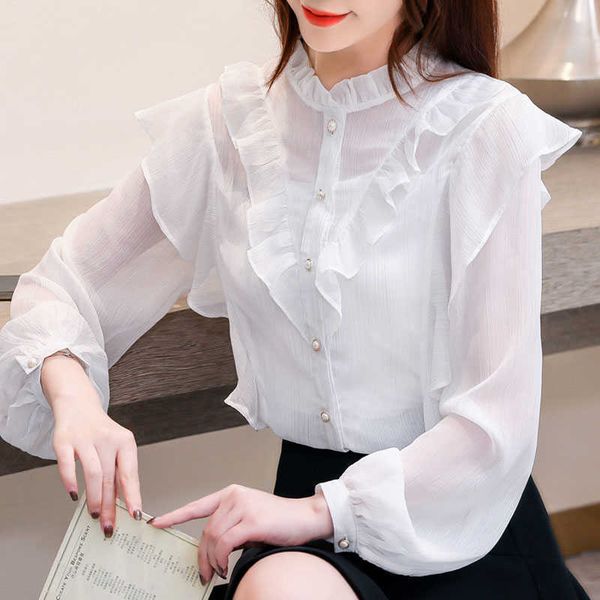 fashion woman blouses long sleeve blouse women stand collar ruffles chiffon white blouse shirt womens and blouses c785 210602
fashion woman blouses long sleeve blouse women stand collar ruffles chiffon white blouse shirt womens and blouses c785 210602