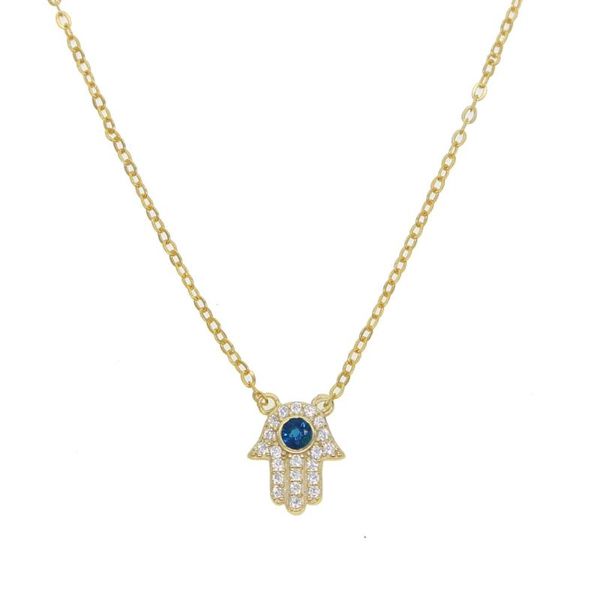 big blue eye hamsa hand cz necklace fine 925 sterling silver matal gold color factory turkish lucky girl jewelry chokers, Golden;silver
big blue eye hamsa hand cz necklace fine 925 sterling silver matal gold color factory turkish lucky girl jewelry chokers, Golden;silver