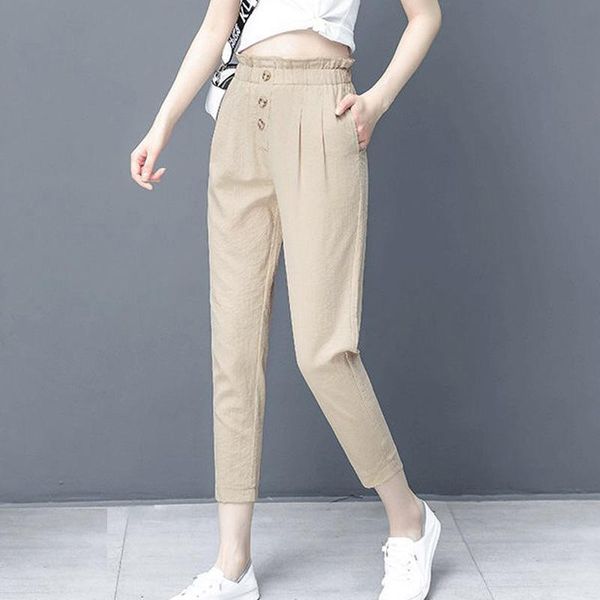 women's pants & capris summer pencil women khaki korean style plus size bud elastic wasit business casual clothes mujer pantalones, Black;white
women's pants & capris summer pencil women khaki korean style plus size bud elastic wasit business casual clothes mujer pantalones, Black;white